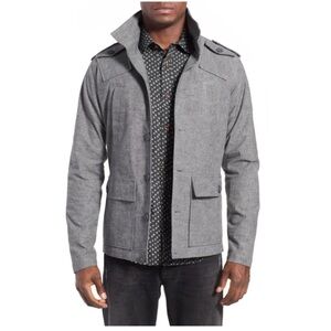 Kane & Unke Trim Fit Military Jacket Large